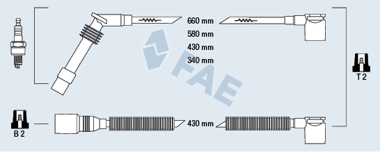 FAE Gyújtókábel készlet 85105_FAE