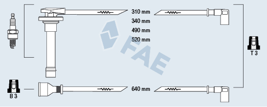 FAE Gyújtókábel készlet 85320_FAE