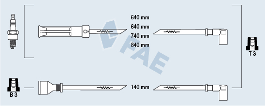 FAE Gyújtókábel készlet 85390_FAE