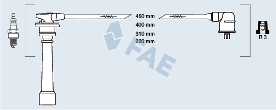 FAE Gyújtókábel készlet 85394_FAE