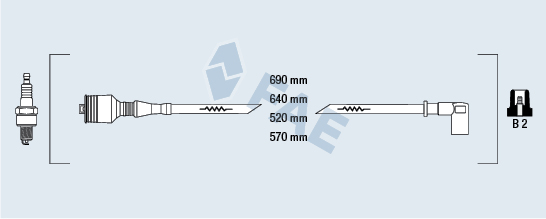 FAE Gyújtókábel készlet 85401_FAE