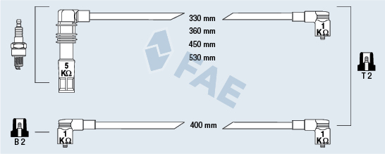 FAE Gyújtókábel készlet 85695_FAE