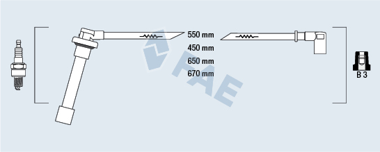 FAE Gyújtókábel készlet 85821_FAE