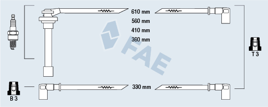 FAE Gyújtókábel készlet 85840_FAE