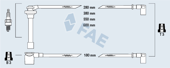 FAE Gyújtókábel készlet 85850_FAE