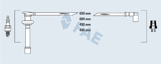 FAE Gyújtókábel készlet 85861_FAE