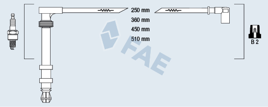 FAE Gyújtókábel készlet 86050_FAE