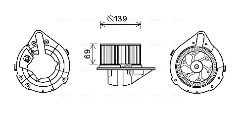 AVA Ventilátor, utastér AI8372