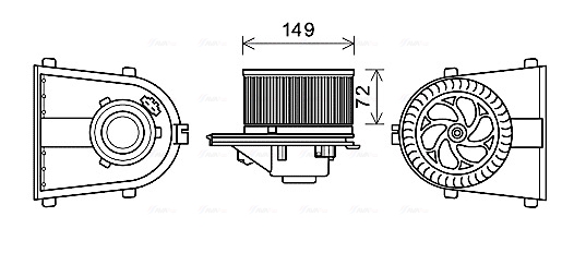 AVA Ventilátor, utastér AI8378