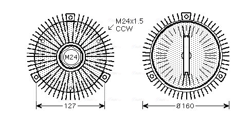 AVA Hűtőventillátor kuplung AIC286