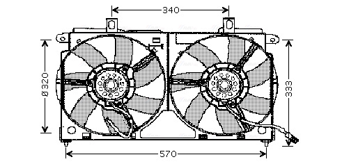 AVA Ventilátor, vízhűtő CN7523