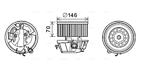 AVA Ventilátor, utastér CN8296