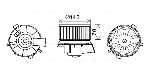 AVA Ventilátor, utastér CN8300