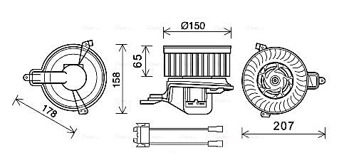 AVA Ventilátor, utastér CN8511