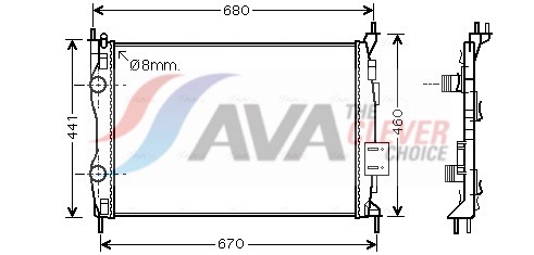 AVA Vízhűtő DN2413