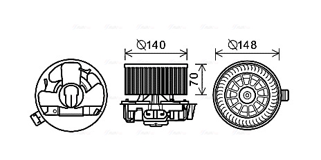 AVA Ventilátor, utastér DN8383