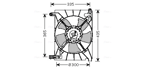 AVA Ventilátor, vízhűtő DW7511