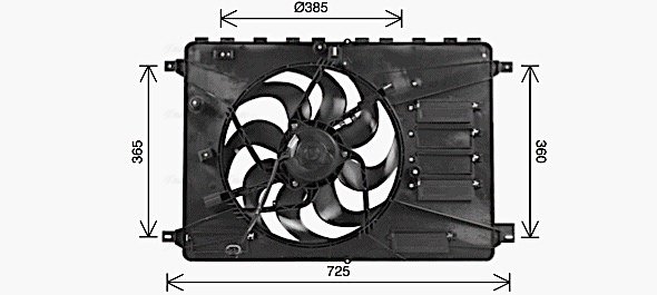 AVA Ventilátor, vízhűtő FD7554