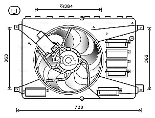 AVA Ventilátor, vízhűtő FD7556