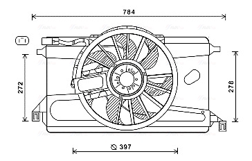 AVA Ventilátor, vízhűtő FD7561