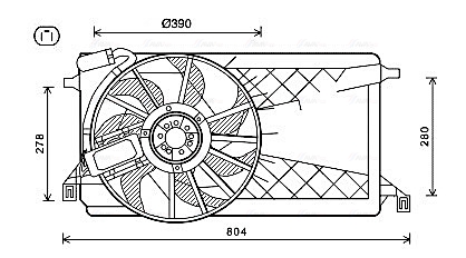 AVA Ventilátor, vízhűtő FD7563