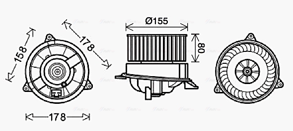 AVA Ventilátor, utastér FD8495