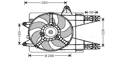 AVA Ventilátor, vízhűtő FT7284