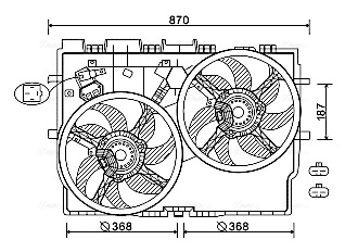 AVA Ventilátor, vízhűtő FT7585