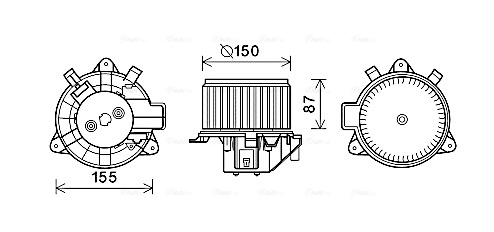 AVA Ventilátor, utastér FT8429