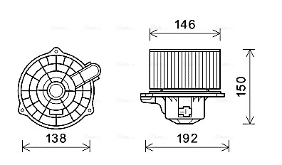 AVA Ventilátor, utastér HY8554