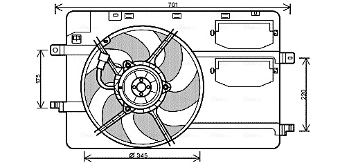 AVA Ventilátor, vízhűtő MC7506