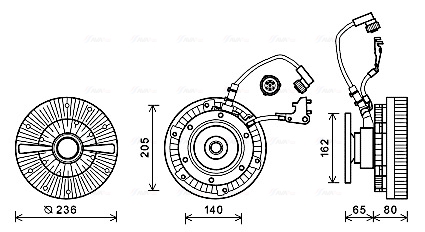 AVA Hűtőventillátor kuplung MEC258