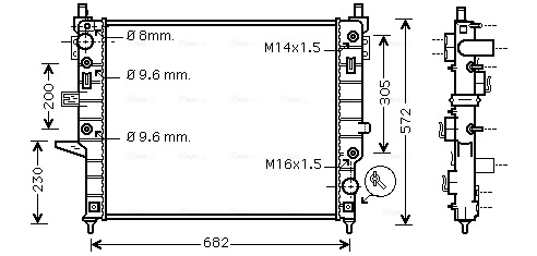 AVA Vízhűtő MSA2271