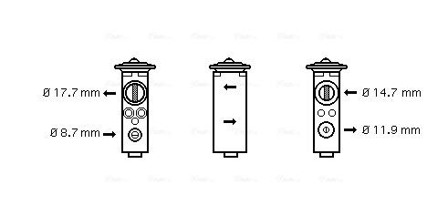 AVA Tágulószelep, klímaberendezés OL1375
