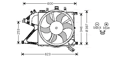 AVA Ventilátor, vízhűtő OL7506