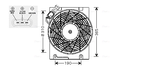 AVA Ventilátor, vízhűtő OL7508