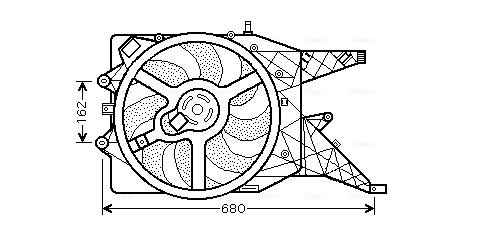 AVA Ventilátor, vízhűtő OL7514