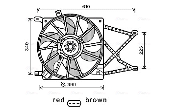 AVA Ventilátor, vízhűtő OL7544