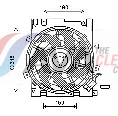 AVA Ventilátor, vízhűtő OL7604