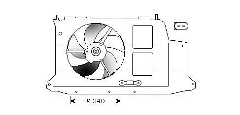 AVA Ventilátor, vízhűtő PE7532