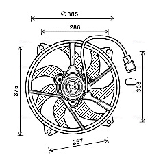 AVA Ventilátor, vízhűtő PE7556