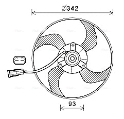 AVA Ventilátor, vízhűtő PE7557