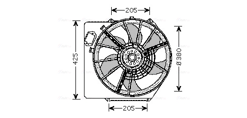 AVA Ventilátor, vízhűtő RT7536