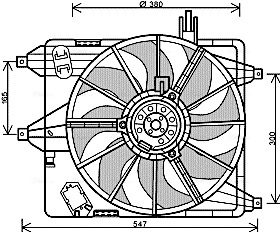 AVA Ventilátor, vízhűtő RT7544