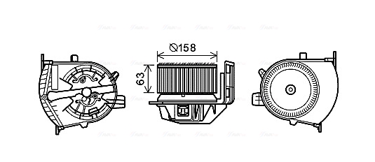 AVA Ventilátor, utastér RT8585