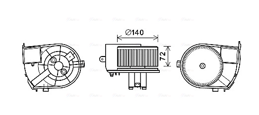 AVA Ventilátor, utastér RT8590