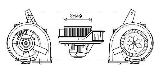 AVA Ventilátor, utastér ST8044