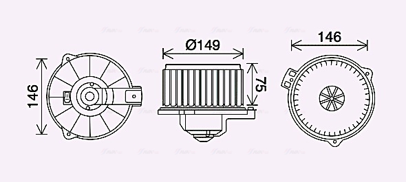 AVA Ventilátor, utastér TO8735