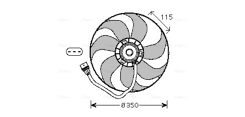 AVA Ventilátor, vízhűtő VN7521