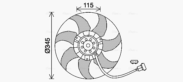 AVA Ventilátor, vízhűtő VN7541